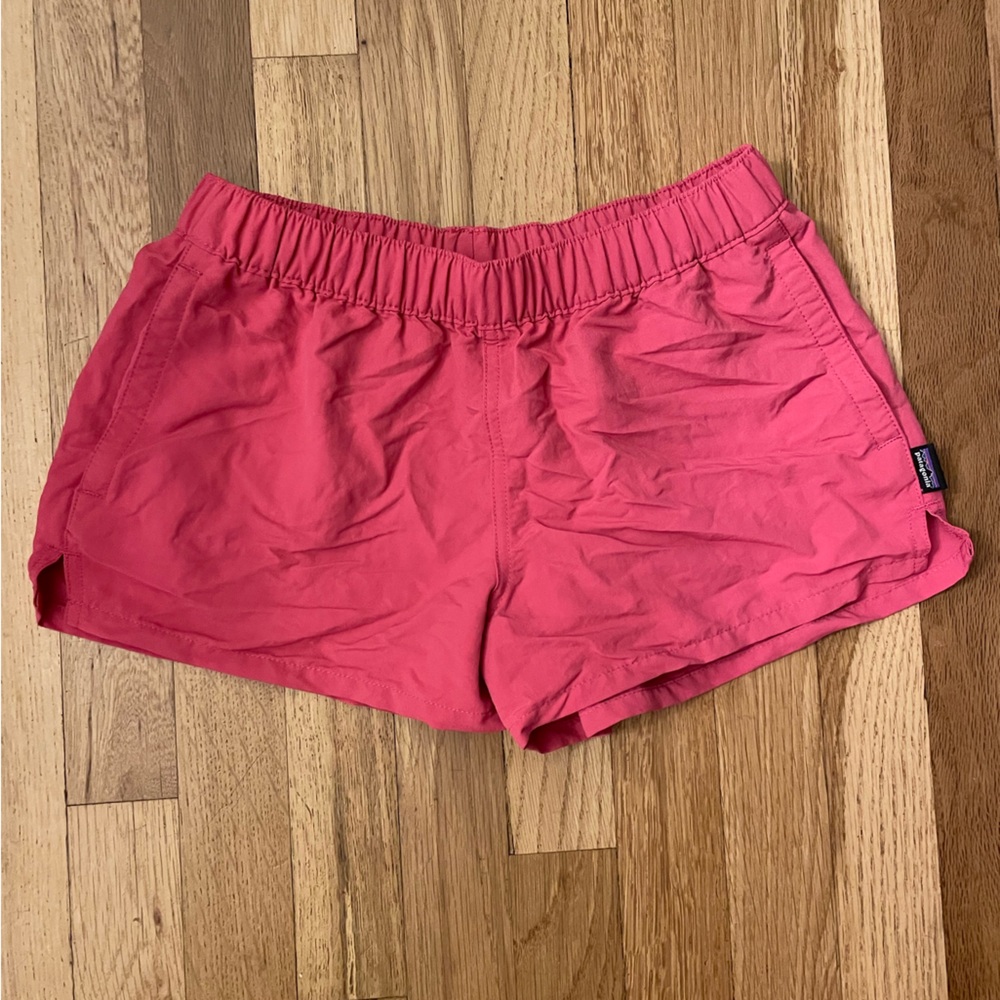 Patagonia Women's Barely Baggie short in vibrant pink